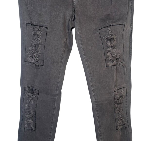 Royal Bones Gray Distressed Skinny Jeans Pants Goth Punk Emo Metal Hot Topic 9 - Picture 3 of 6